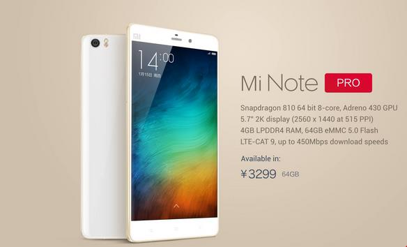 Xiaomi Mi Note Pro